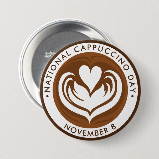 Cappuccino-Tag Button (Vorne & Hinten)