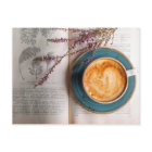 Cappuccino und Blume