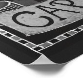 Cappuccino und Friends Chalk Typografy Coffee Art Poster (Ecke)