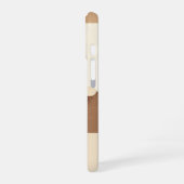 Cappuccino Vintage Stilisiert iPhone 16 Hülle (Linke Seite)