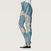 Cappuchino Blues Bold Kaleidoskop-Muster Leggings (Links)