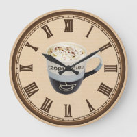 Cappucino Kaffeestube-Spaß-Wanduhr