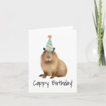 Cappy Birthday Capybara Wasserfarbe