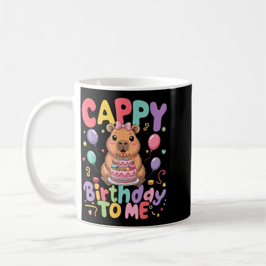 Cappy Birthday To Me Cute Capy Capybara Birthday G Kaffeetasse (Links)