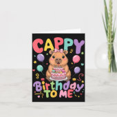 Cappy Birthday To Me Cute Capy Capybara Birthday G Karte (Vorderseite)