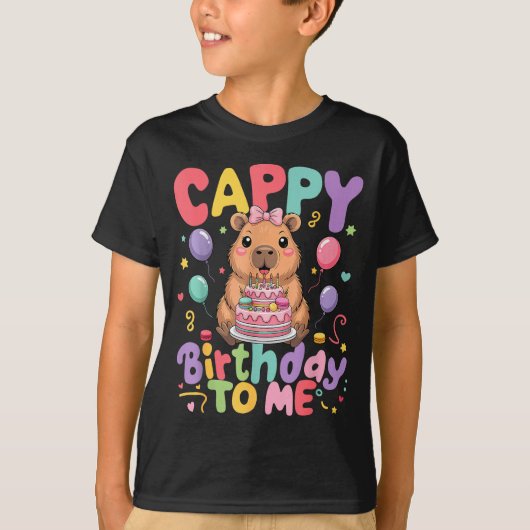 Cappy Birthday To Me Cute Capy Capybara Birthday G T-Shirt (Vorderseite)