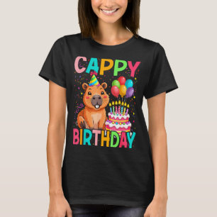 Cappy Geburtstag Capybara Liebhaber Mädchen Junge T-Shirt