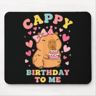 Cappy Geburtstag zum lustigen Capybara-Geburtstags Mousepad