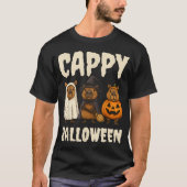 Cappy Halloween Capybara Ghost Witch Pumpkin Spook T-Shirt (Vorderseite)