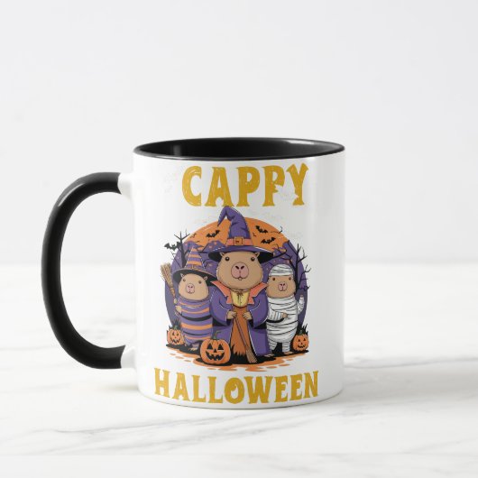 "Cappy Halloween Capybara Pumpkin Tasse - Niedlich (Links)