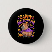 Cappy Halloween Capybara Witch  Button (Vorderseite)