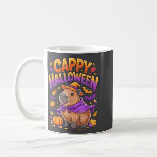 Cappy Halloween Capybara Witch  Kaffeetasse (Links)
