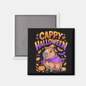 Cappy Halloween Capybara Witch  Magnet (Vorderseite/Rückseite)