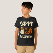 Cappy Halloween Funny Capybara Ghost Witch Pumpkin T-Shirt (Vorne ganz)