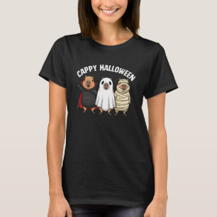 Cappy Halloween Lustige Capybara Vampir Geist Mumi T-Shirt