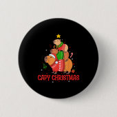 Cappy Holidays Capybara Christmas Cute Capy Xmas T Button (Vorderseite)
