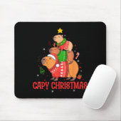 Cappy Holidays Capybara Christmas Cute Capy Xmas T Mousepad (Mit Mouse)