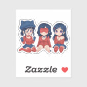 Cappy Mita Sleepy Mita Kind Mita Chibi Cute Anime Aufkleber (Blatt)