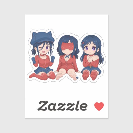 Cappy Mita Sleepy Mita Kind Mita Chibi Süße Anime Aufkleber (Blatt)