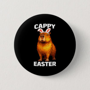Cappy Ostern lustige Capybara Hasenohren Tier Meme Button