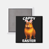 Cappy Ostern lustige Capybara Hasenohren Tier Meme Magnet (Vorderseite/Rückseite)