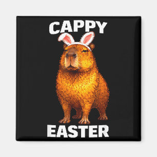 Cappy Ostern lustige Capybara Hasenohren Tier Meme Magnet