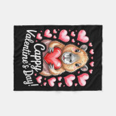 Cappy Valentine’s Day Cute Capybara Heart Design P Fleecedecke (Vorderseite (Horizontal))