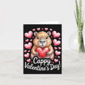Cappy Valentine’s Day Cute Capybara Heart Design P Karte (Vorderseite)