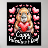 Cappy Valentine’s Day Cute Capybara Heart Design P Poster (Vorne)