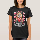 Cappy Valentine’s Day Cute Capybara Heart Design P T-Shirt (Vorderseite)