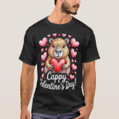 Cappy Valentine’s Day Cute Capybara Heart Design P T-Shirt (Vorderseite)