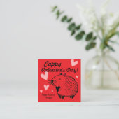 Cappy Valentine's Day | Capybara Valentine  Begleitkarte (Stehend Vorderseite)
