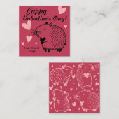 Cappy Valentine's Day | Capybara Valentine  Begleitkarte (Vorne/Hinten)