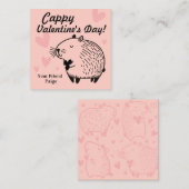 Cappy Valentinstag | Capybara Valentinsgruß  Begleitkarte (Vorne/Hinten)