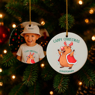Cappy Weihnachten Lustiger Capybara Benutzerdefini Keramik Ornament