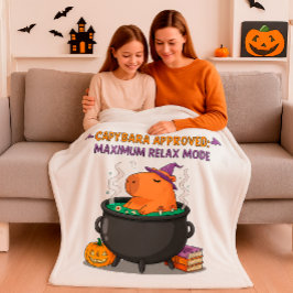 Cappybara Halloween Hexenmeister Cauldron Cozy Fleecedecke