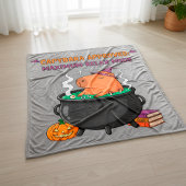 Cappybara Halloween Hexenmeister Cauldron Cozy Fleecedecke