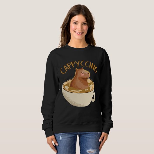 Cappyccino Capybara Coffee Sweatshirt (Vorne ganz)