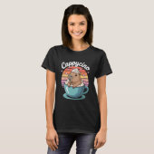 Cappycino Capybara in der Kaffeetasse T-Shirt (Vorne ganz)
