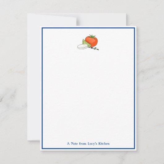 Caprese Italian Koch's Note Stationery Mitteilungskarte (Vorderseite)