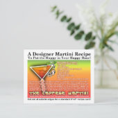 Caprese Martini Rezept Postkarte (Stehend Vorderseite)