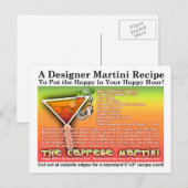 Caprese Martini Rezept Postkarte (Vorne/Hinten)