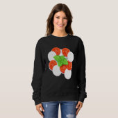 Caprese Morzarella I Tomaten Gemüse Gärtner Sweatshirt (Vorne ganz)