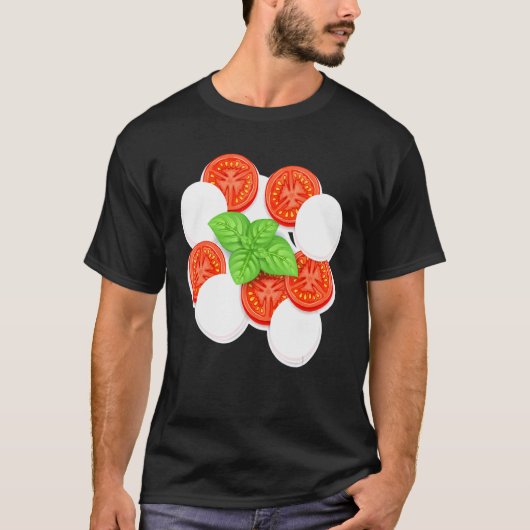 Caprese Morzarella I Tomaten Gemüse Gärtner T-Shirt (Vorderseite)