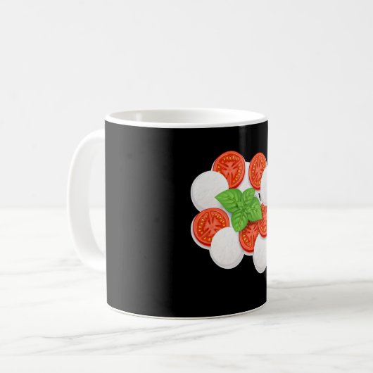 Caprese Morzarella Tomato Gemüse Koch Kaffeetasse (Vorderseite Links)