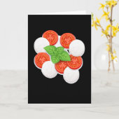 Caprese Morzarella Tomato Gemüse Koch Karte (Gelbe Blume)