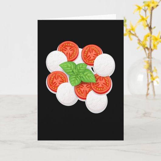 Caprese Morzarella Tomato Gemüse Koch Karte (Gelbe Blume)