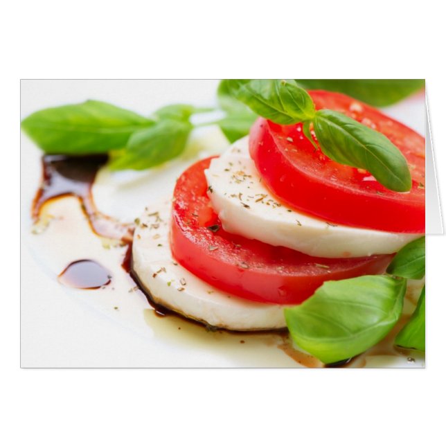 Caprese Salad Tomaten- und Mozzarella-Scheiben (Vorderseite (Horizontal))