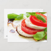 Caprese Salad Tomaten- und Mozzarella-Scheiben Postkarte (Vorne/Hinten)