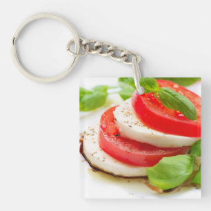 Caprese Salat. Tomate- und Mozzarellascheiben Schlüsselanhänger